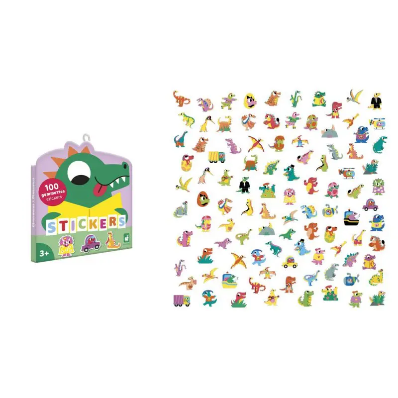 100 Pegatinas - Dinosaurios - Janod