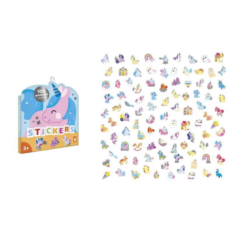 100 Pegatinas - Unicornios - Janod