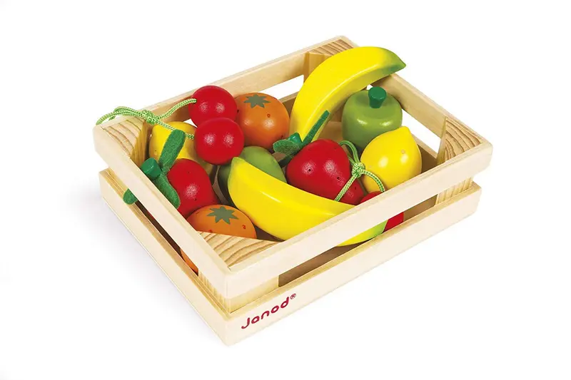 12 frutas de madera - janod