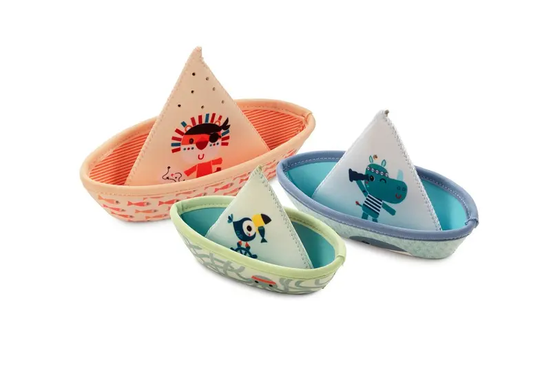 3 Barcos Jungla para el Baño - Lilliputiens 83288