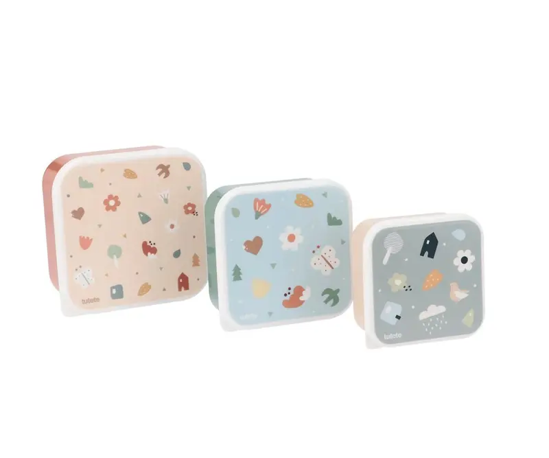 3 Cajas Almuerzo Geometric Nature