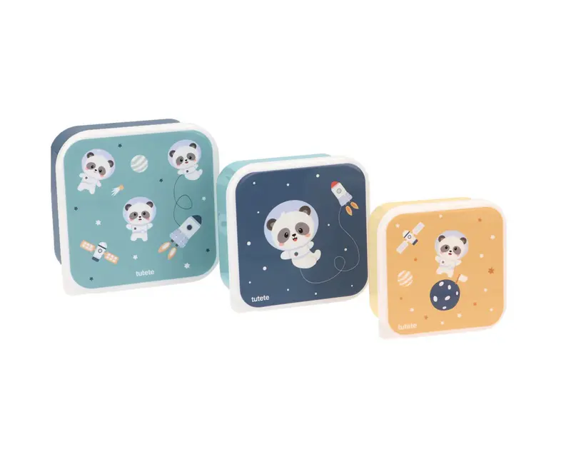 3 Cajas Almuerzo Pandas in Space