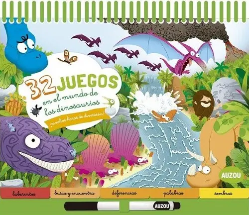 32 Juegos en el Mundo de los Dinosaurios - Auzou