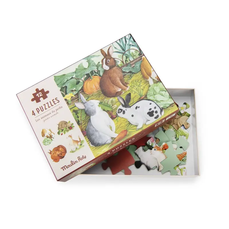 4 mini puzzles Animales