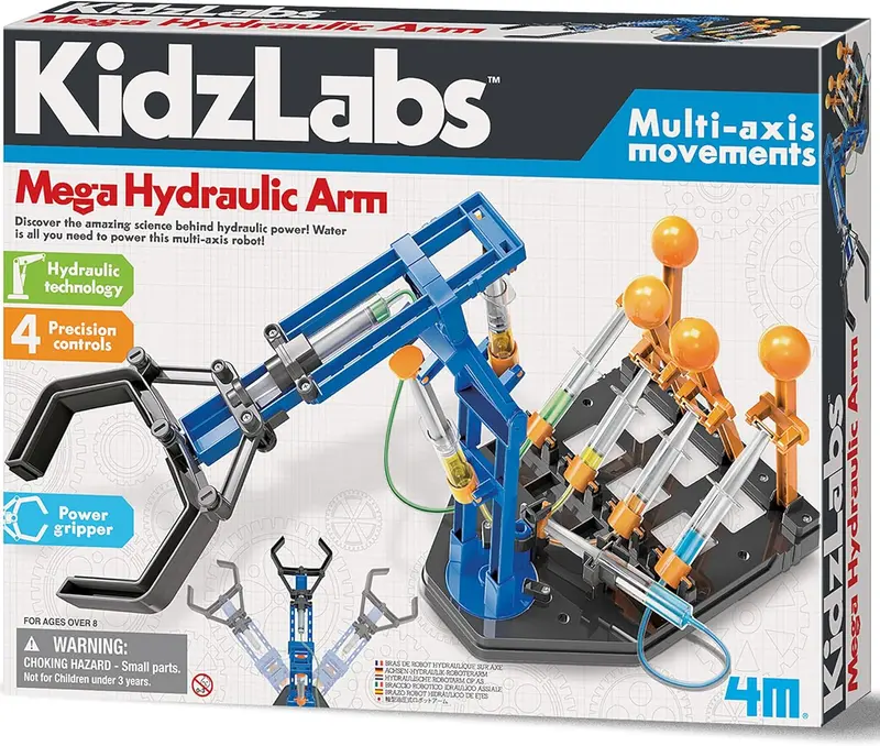 4M Mega Brazo Hidráulico | Kit STEM Ingeniería y Robótica para Niños +10 años