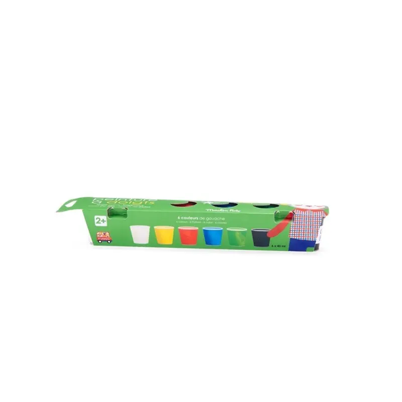 6 botes de pintura de dedos Popipop