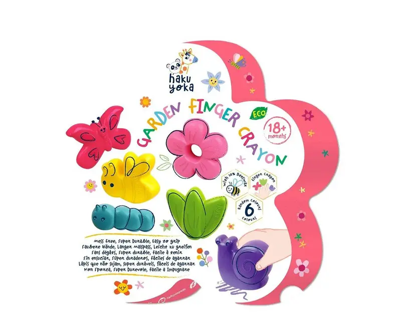 6 Ceras ( crayones) de dedo - jardín - hakuyoka 233114