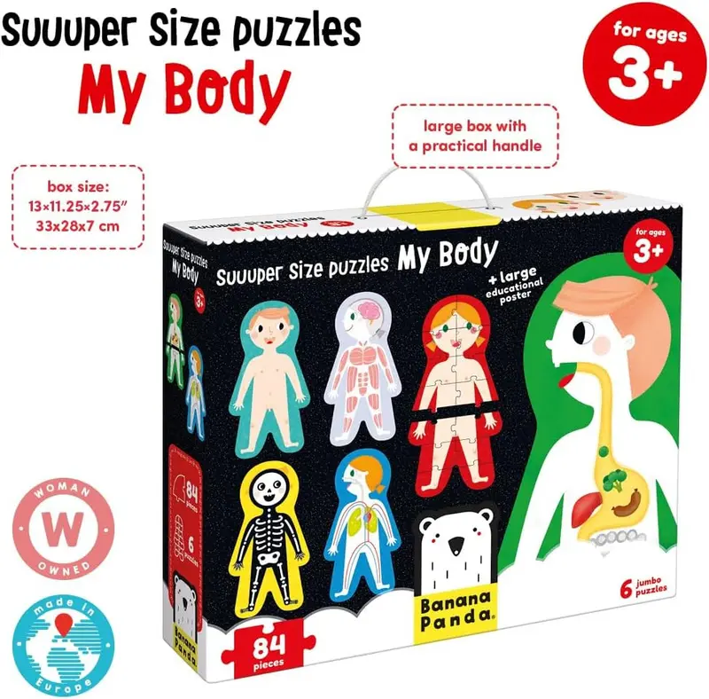 6 Puzzles Gigantes El Cuerpo Humano - Banana Panda