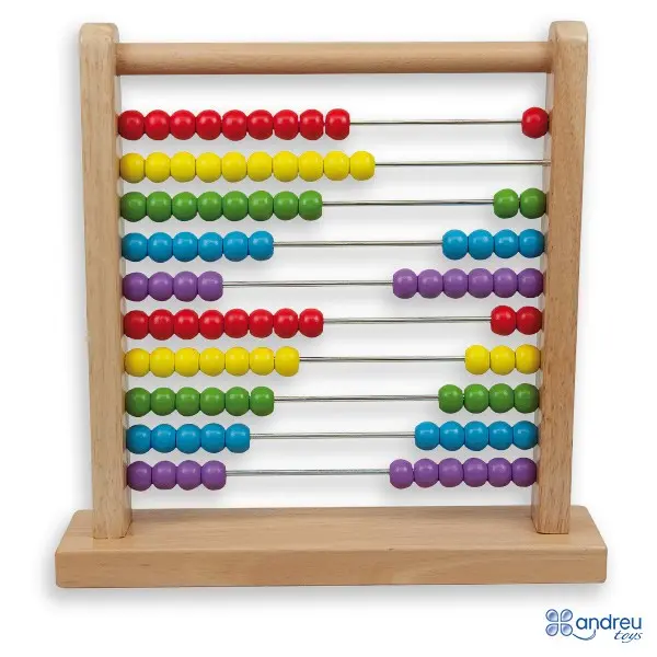 Ábaco de Madera Andreu Toys 16157 | Matemáticas y Colores +3 Años
