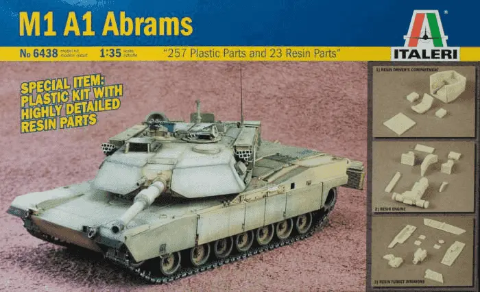 ABRAMS M1 A1 CON PIEZAS EN RES ESC.
