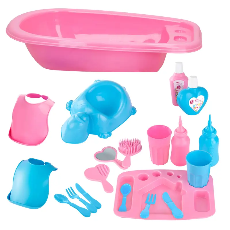 Accesorios bebés de juguete con bañera Colorbaby's