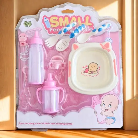 Accesorios Bebes reborn Kit "Hora de Comer" con Biberónes Mágicos