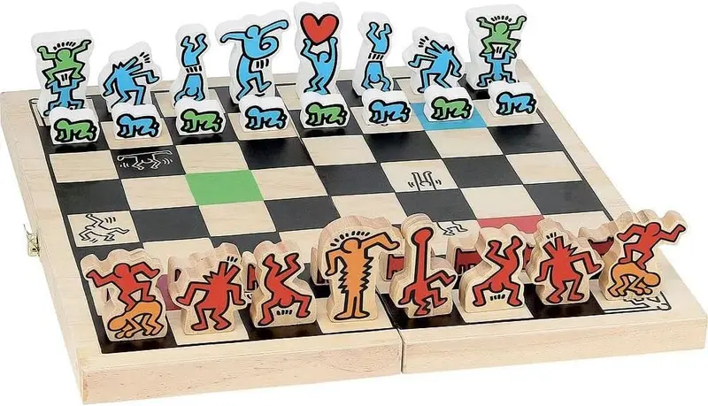 Ajedrez Keith Haring Vilac | Caja de Madera Tablero | +6 Años