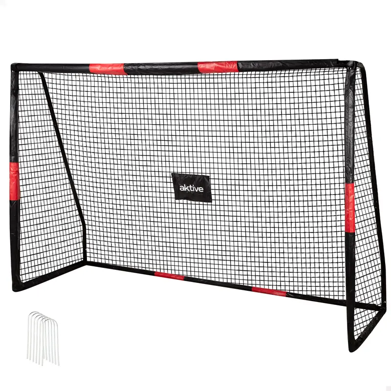 Aktive Portería de fútbol 2,5 m estructura con protección, red y piquetas