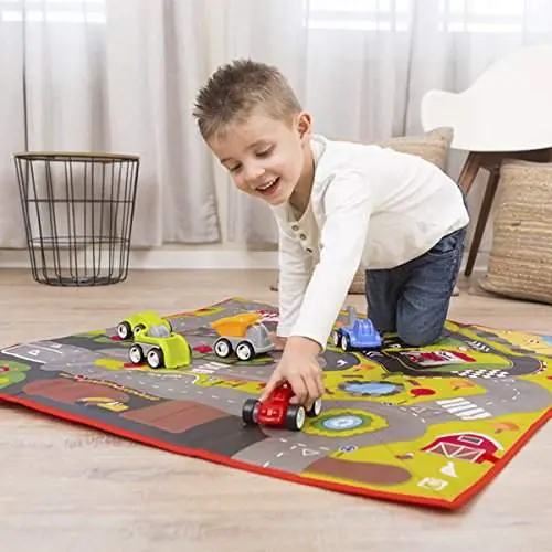 Alfombra de juego y caja de almacenaje 100 x 100 cm