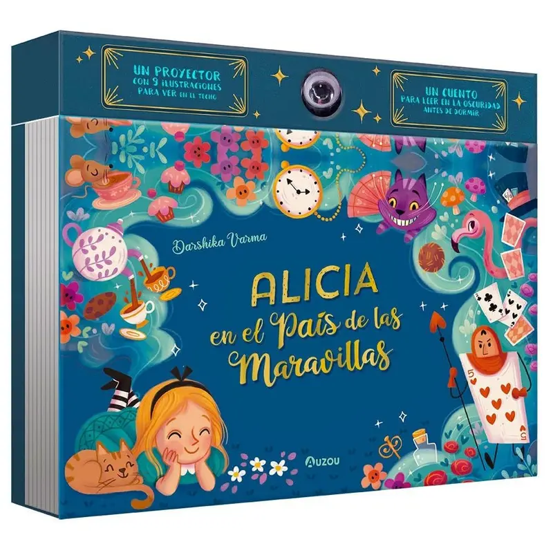 Alicia en el País de las Maravillas con Proyector - Libro Infantil Auzou +4 Años