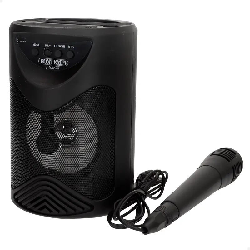 Altavoz inalámbrico con micrófono y luces Ø12x18 cm Bontempi