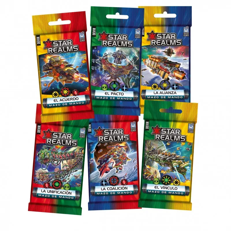 Ampliación Juego de cartas - Star Realms - Mazos de Mando (6 sobres)