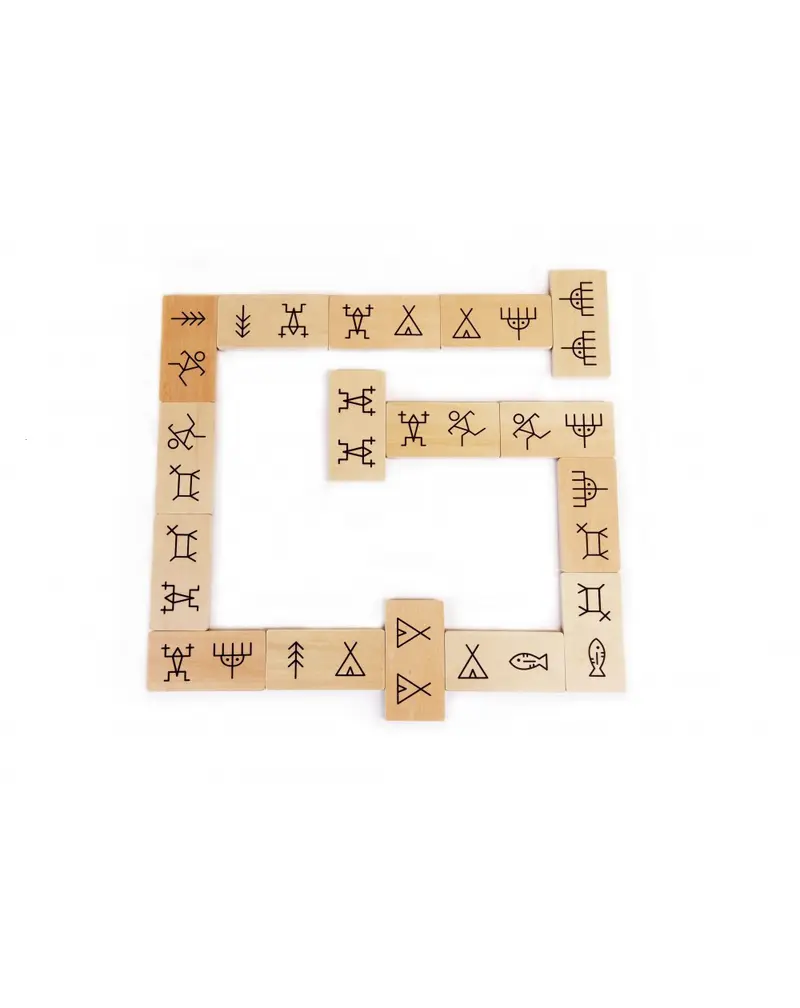 "Ancient Domino de madera clásico