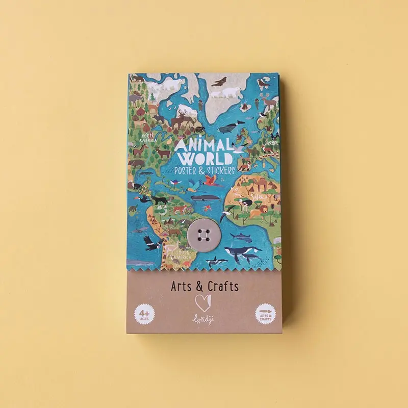 Animal world poster & stickers