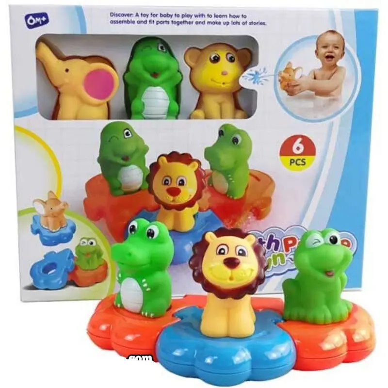 ANIMALES BAÑO BEBE FORMAS GOMA 6 PIEZAS