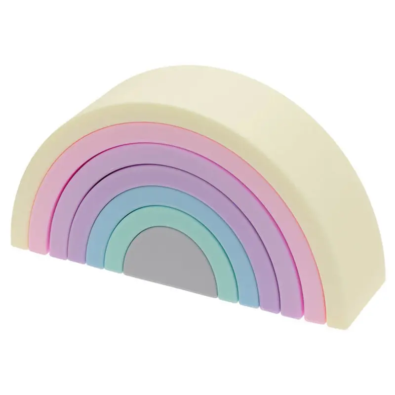 Arco iris de silicona pastel