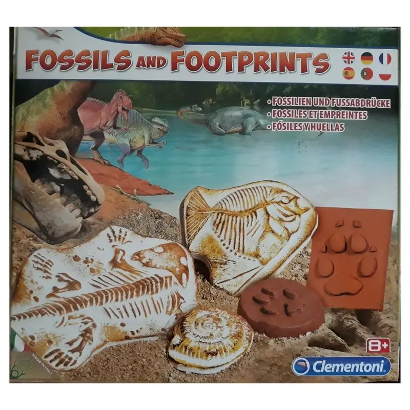 ARQUEOJUGANDO FOSILES Y HUELLAS CLEMENTONI