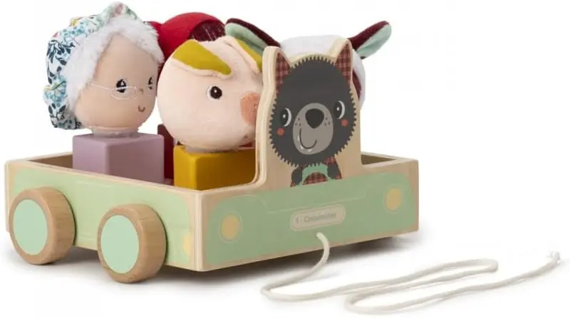 Arrastre coche picnic y clasificador de formas - lilliputiens 83470