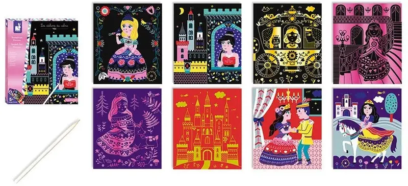 Arte scratch princesas - janod