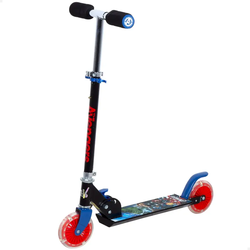 Avengers Patinete plegable 2 ruedas con luces