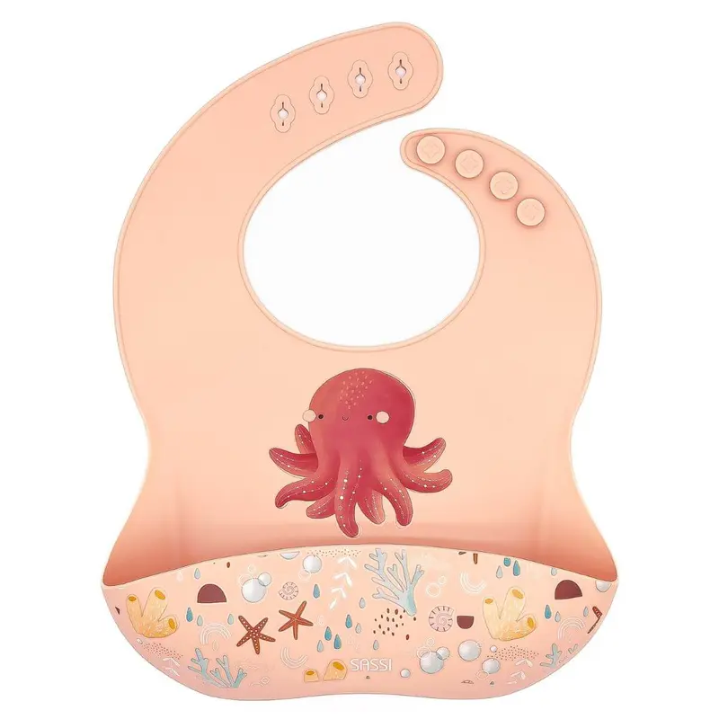 Babero de silicona - Slurpy el Pulpo