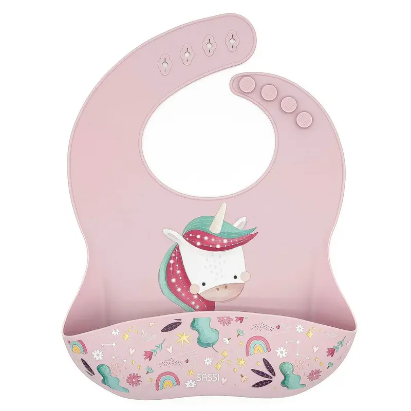Babero de silicona - Sparkly el Unicornio