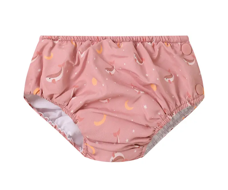 Bañador Pañal Volantes Whale Pink