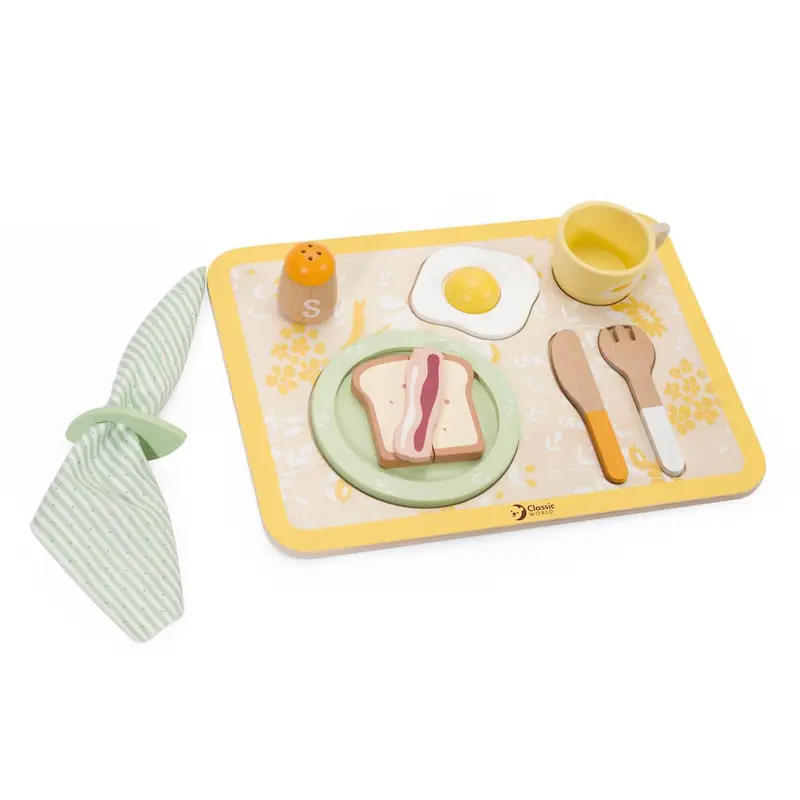 Bandeja de desayuno con accesorios