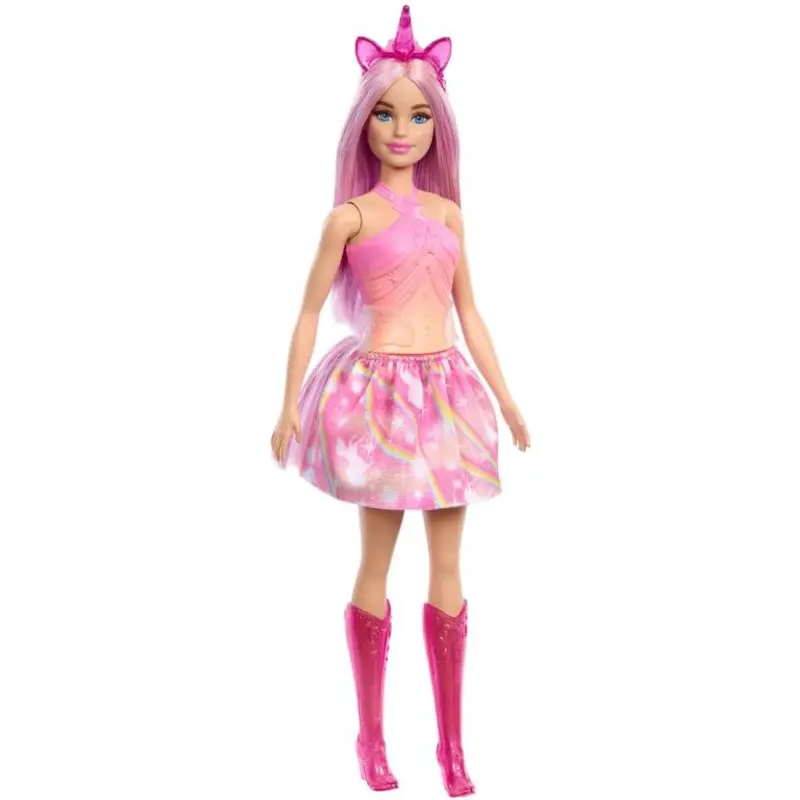 Barbie con pelo rosa de fantasía