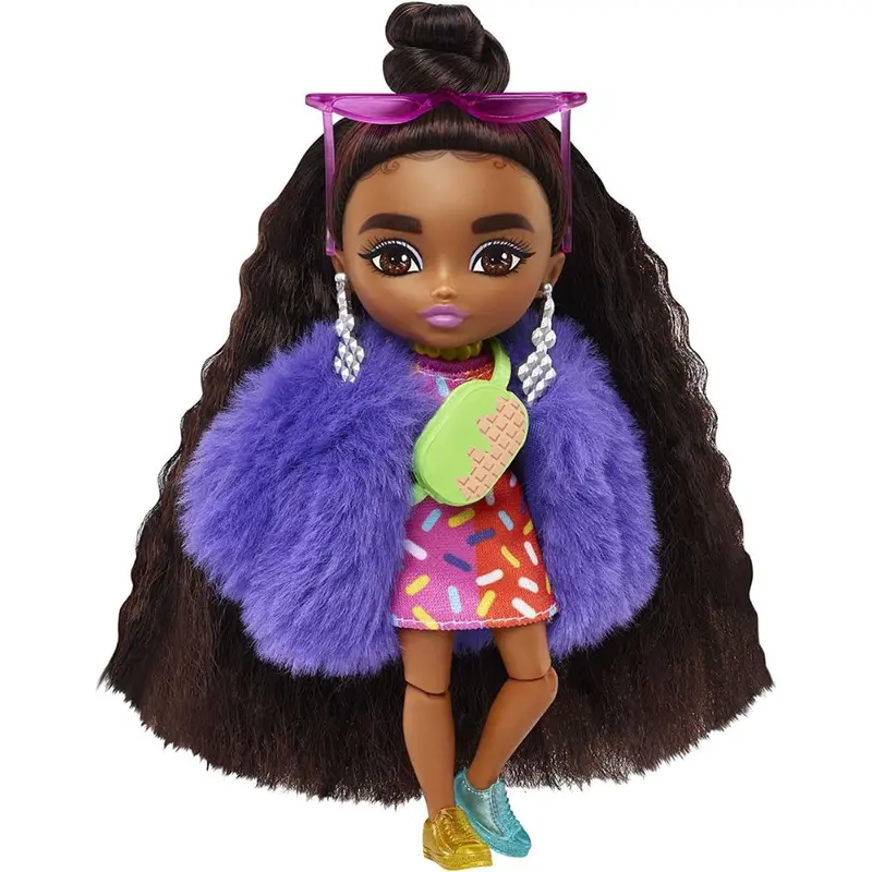 Barbie extra mini muñeca vestido estampado (HGP63)