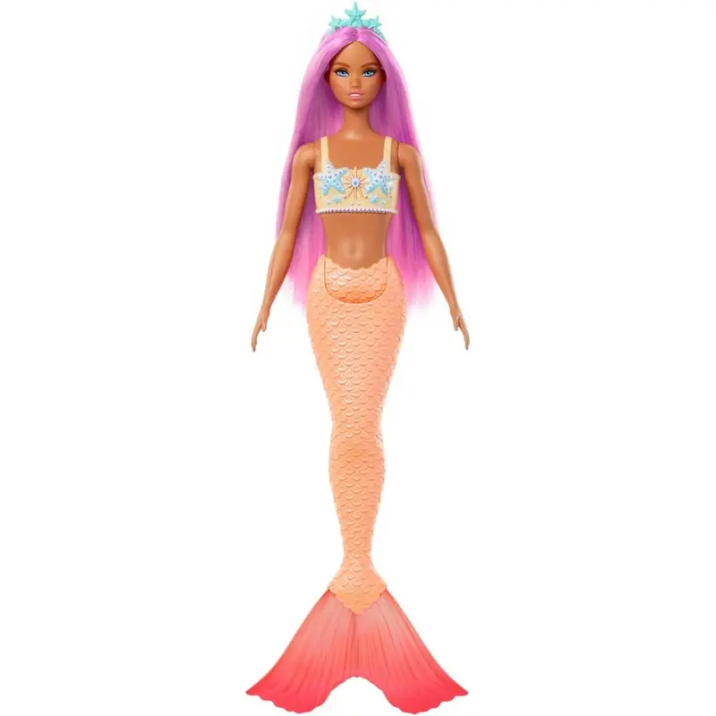 Barbie muñeca sirena con pelo violeta
