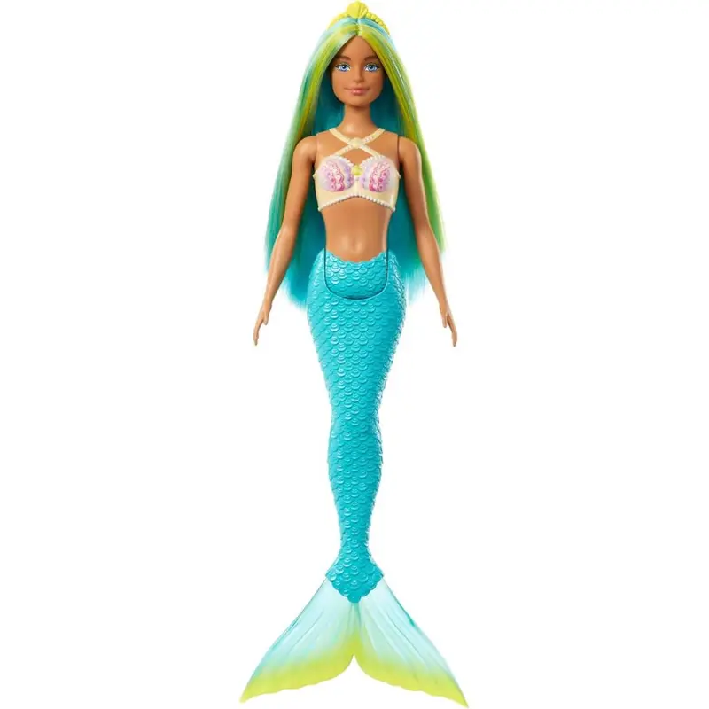 Barbie sirena pelo verde y azul