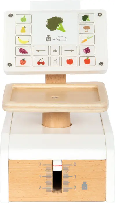 Báscula de madera Fresh para cocina, multifuncional, a partir de 3 años. ¡Práctica y divertida! - Small foot 12418