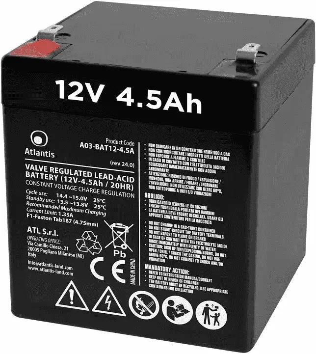 Bateria 12 Voltios 4.5 Amp. Run Run