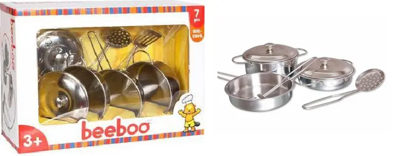 Batería de Cocina 7 Piezas Acero Inoxidable - Beeboo 47020981