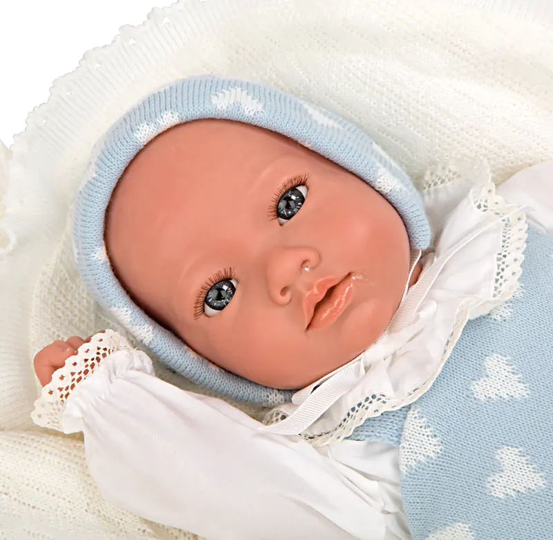 Bebe Reborn 40 cm Ian Azul con Manta - Arias 98142