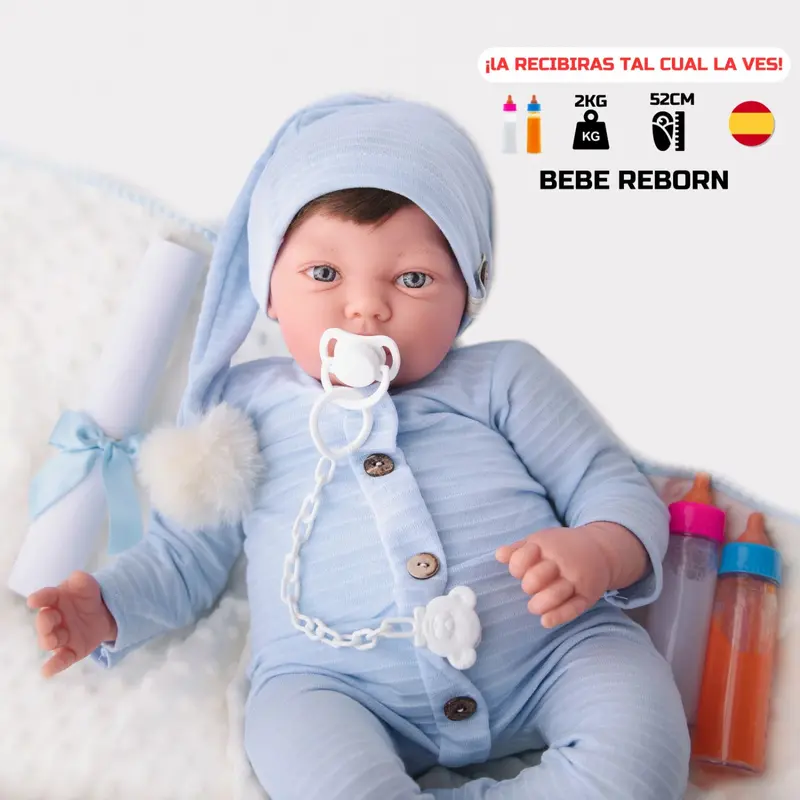 Bebe Reborn Bruno – El Bebé que Todos Quieren Abrazar | 52cm, Vinilo Blando