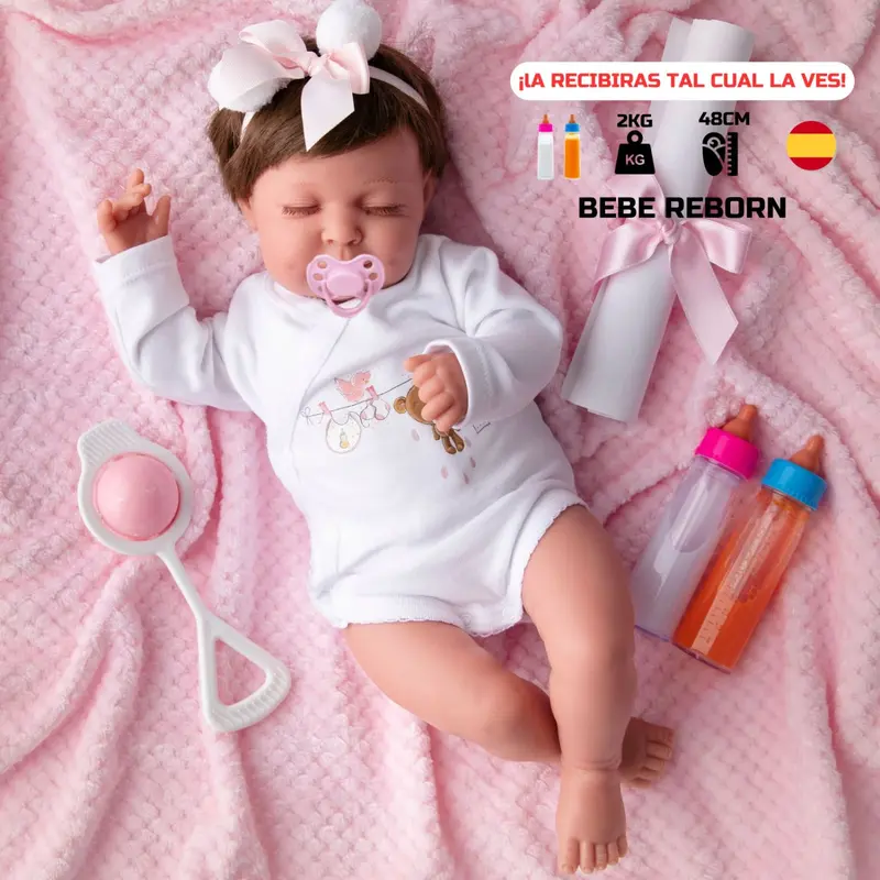 Bebe Reborn Estrella – Realismo con Chupete Imantado | 48cm