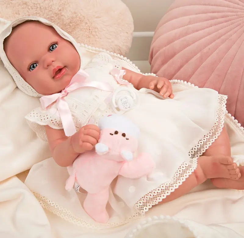 BEBÉ REBORN GAIA CON MANTA Y PELUCHE - Arias 98087