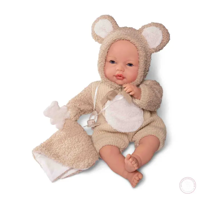 Bimba Lloro Disfraz Osito 37cm Ojos Durmientes Mecanismo Doudou (14364)