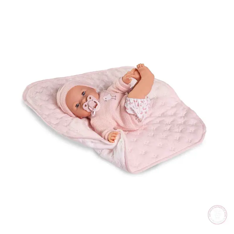 Bimba Lloro Mantita Acolchada 37cm Ojos Durmientes Mecanismo (14365)