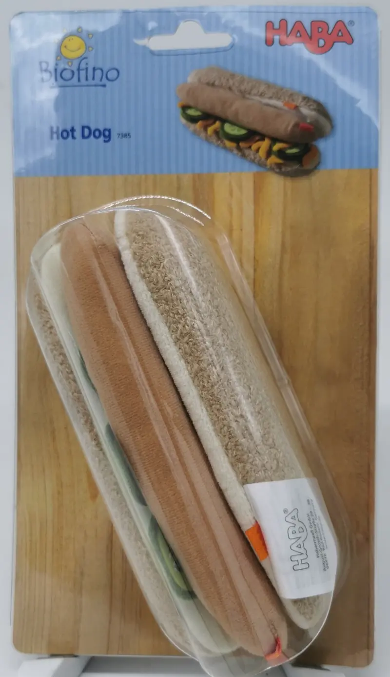 Biofino, Hot Dog, Bocadillo de Perrito Caliente de Peluche - Haba 7385