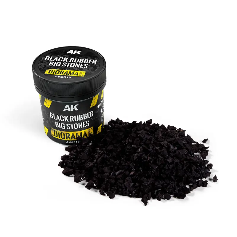 Black Rubber Big Stones 100Ml - Dioramas - Vegetation