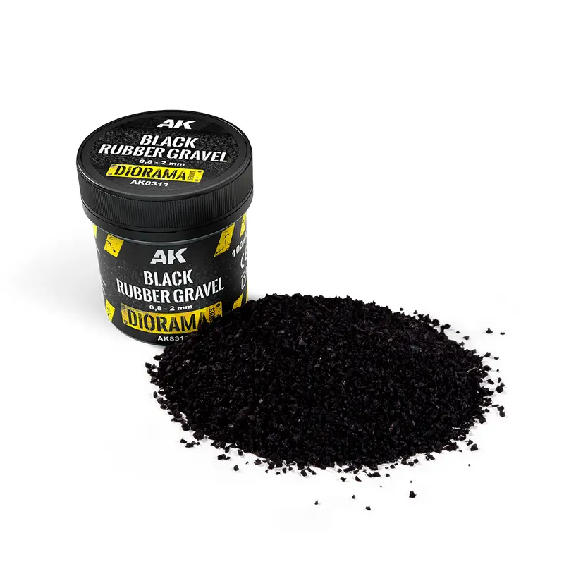 Black Rubber Gravel 0,8-2Mm - Dioramas - Vegetation